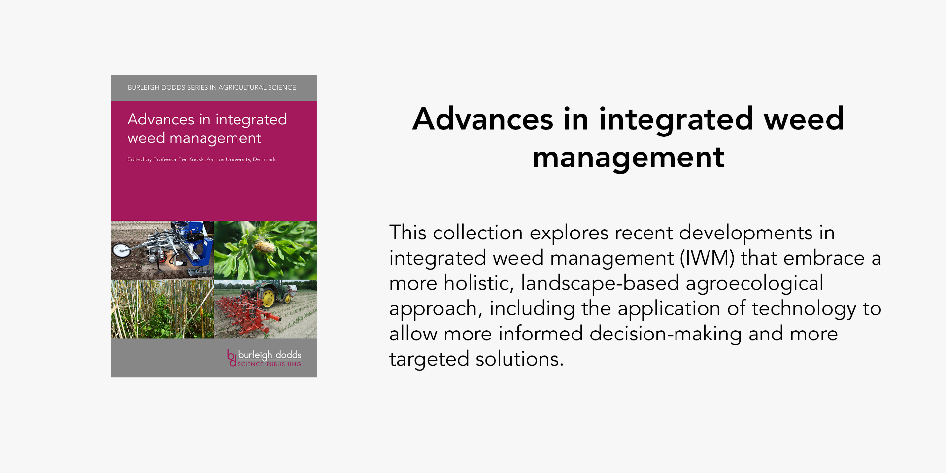 Advances in integrated weed management